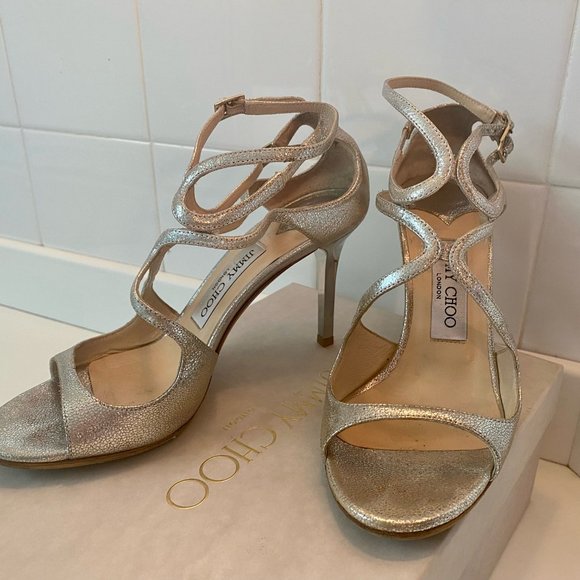 Jimmy Choo “Ivette” sandals with dust bag. Size 37 (Size 7 US) - Picture 3 of 11